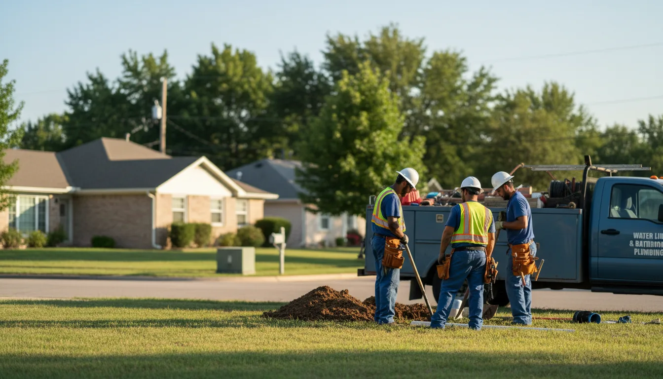 Residential water line and bathroom plumbing service in Avinger, TX